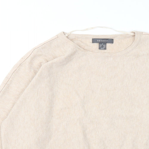 Primark Womens Beige Round Neck Polyester Pullover Jumper Size 12