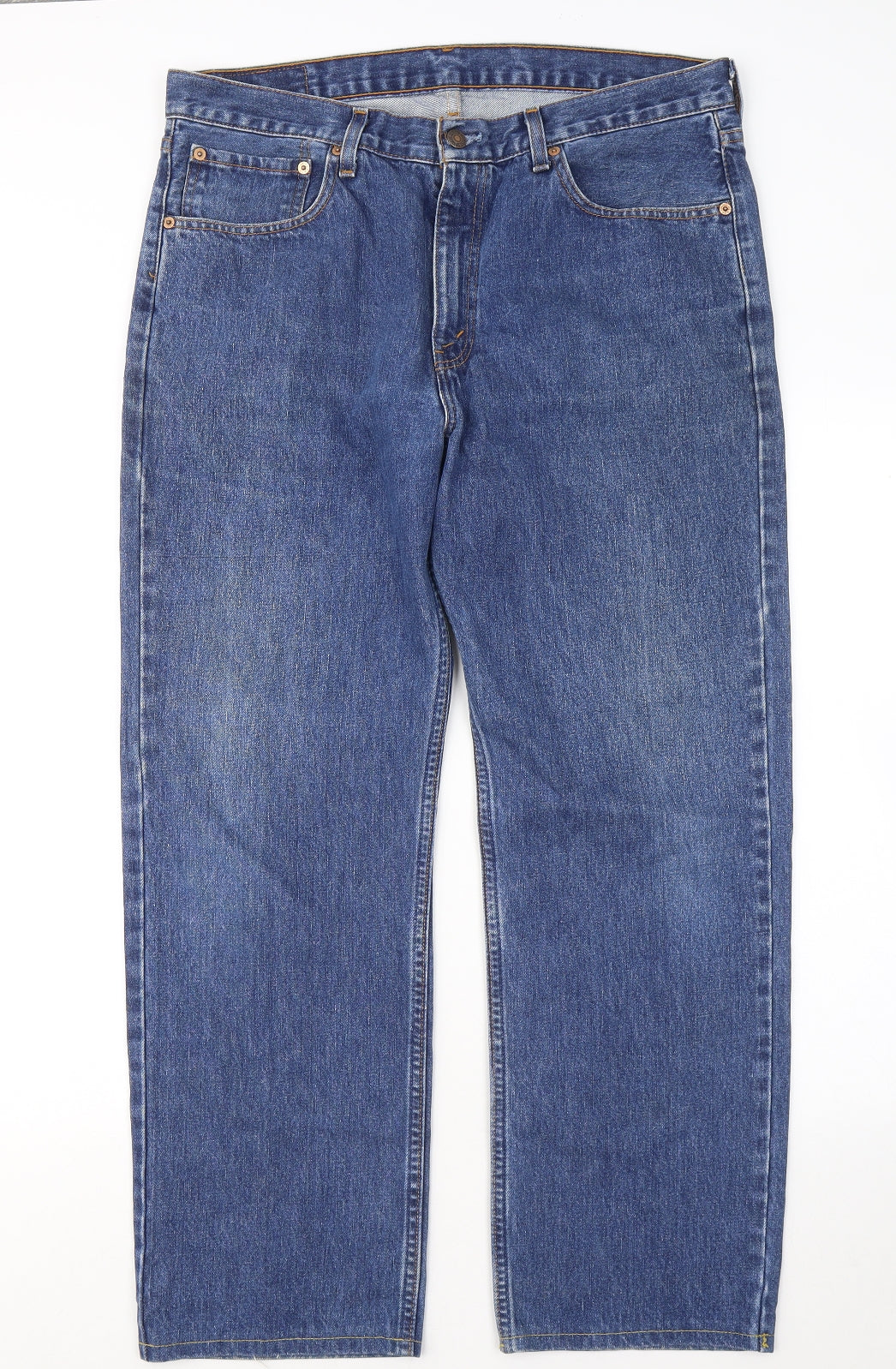 Levi's Mens Blue Cotton Straight Jeans Size 36 in L28 in Regular