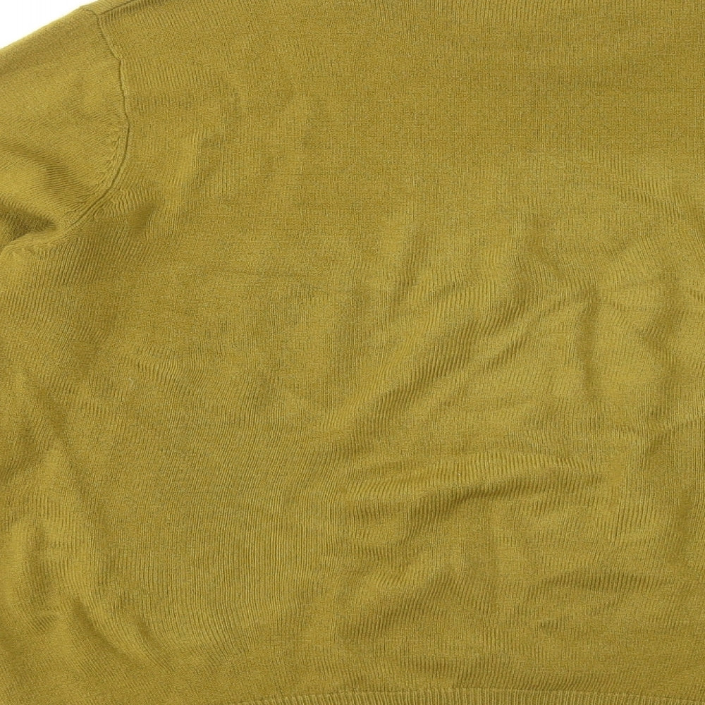 Emreco Womens Green Round Neck Acrylic Pullover Jumper Size 14