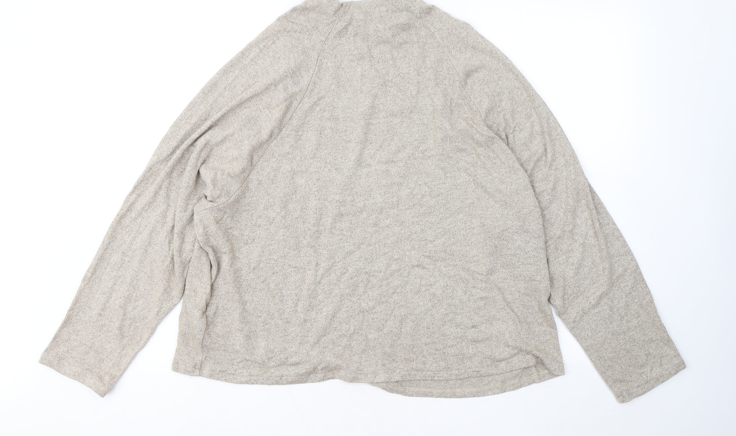 H&M Womens Beige Round Neck Viscose Pullover Jumper Size L