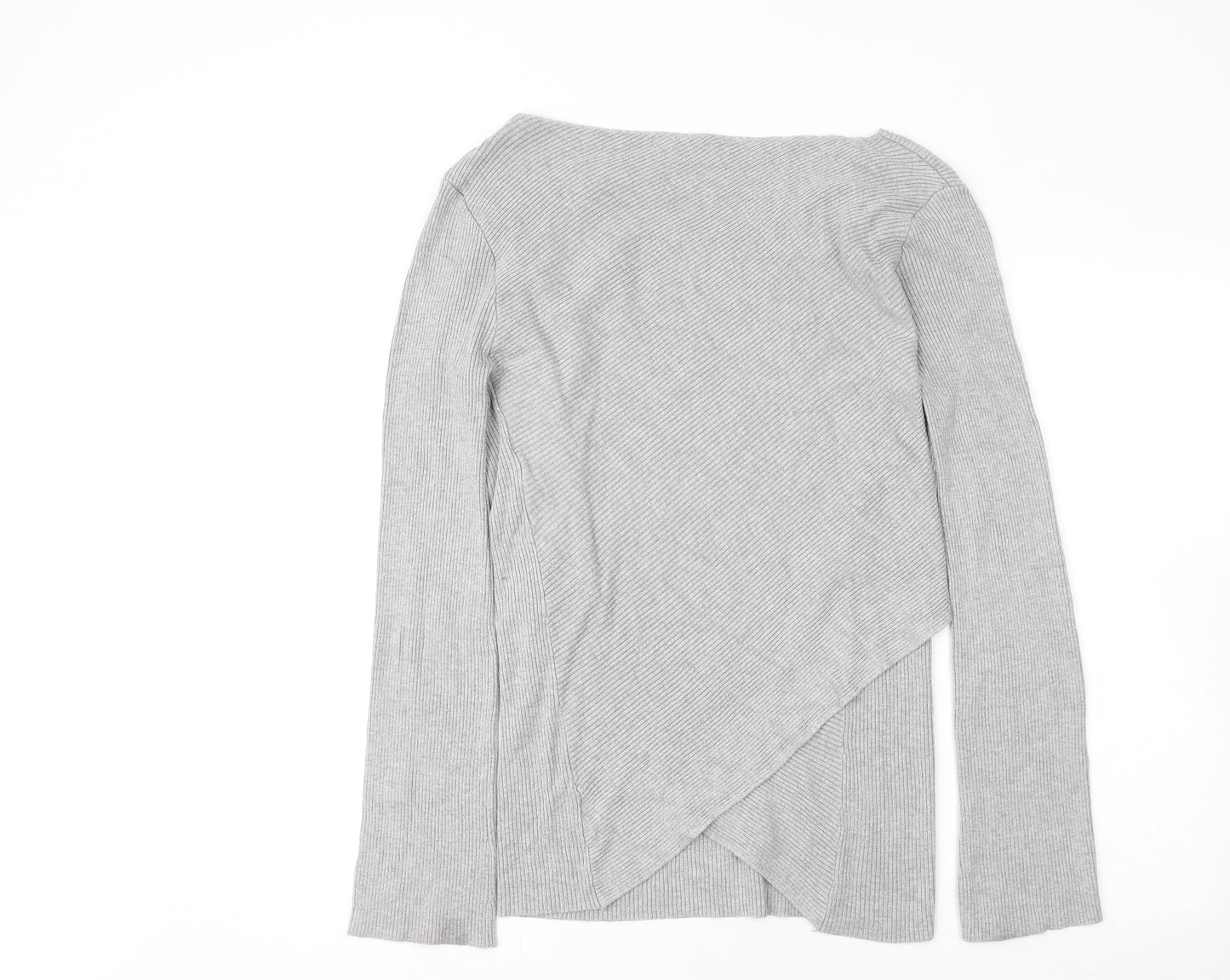 SWEEWE Womens Grey Round Neck Viscose Pullover Jumper Size M