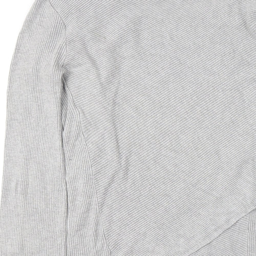 SWEEWE Womens Grey Round Neck Viscose Pullover Jumper Size M