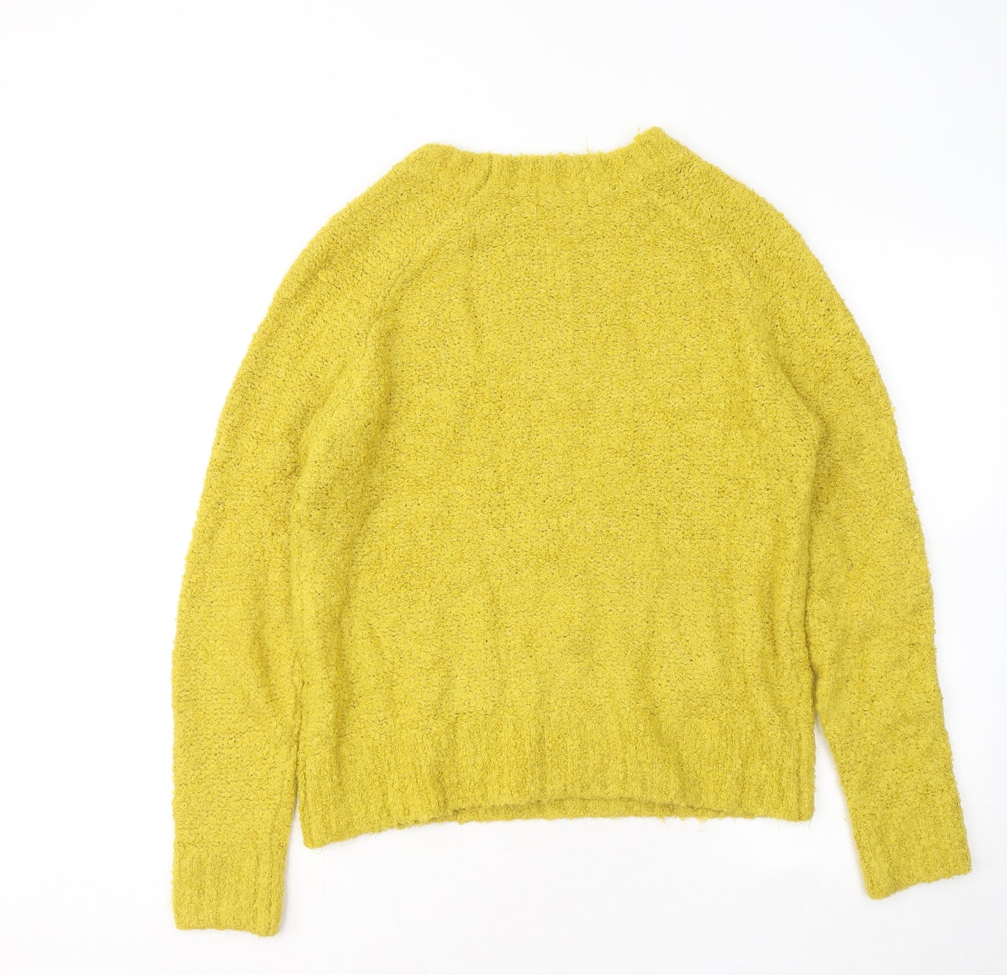 Primark Womens Yellow Round Neck Acrylic Pullover Jumper Size 12