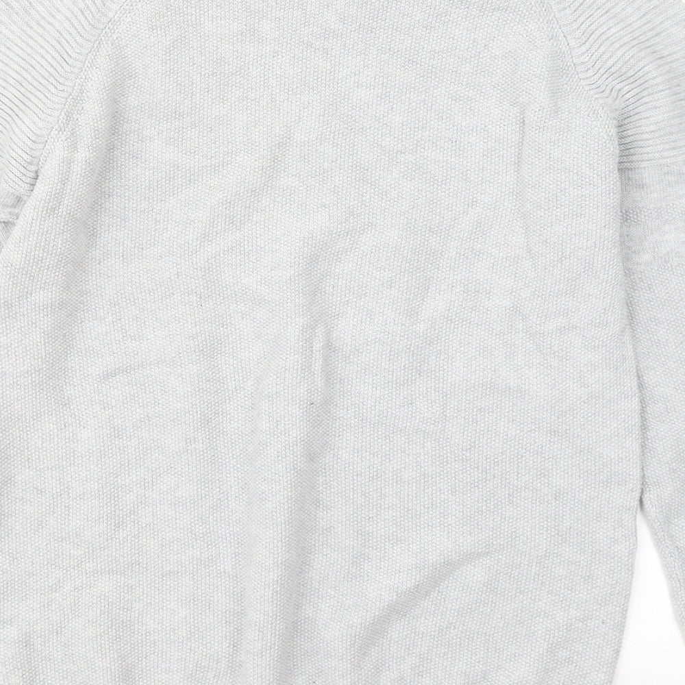NEXT Boys Grey Round Neck Cotton Pullover Jumper Size 11 Years