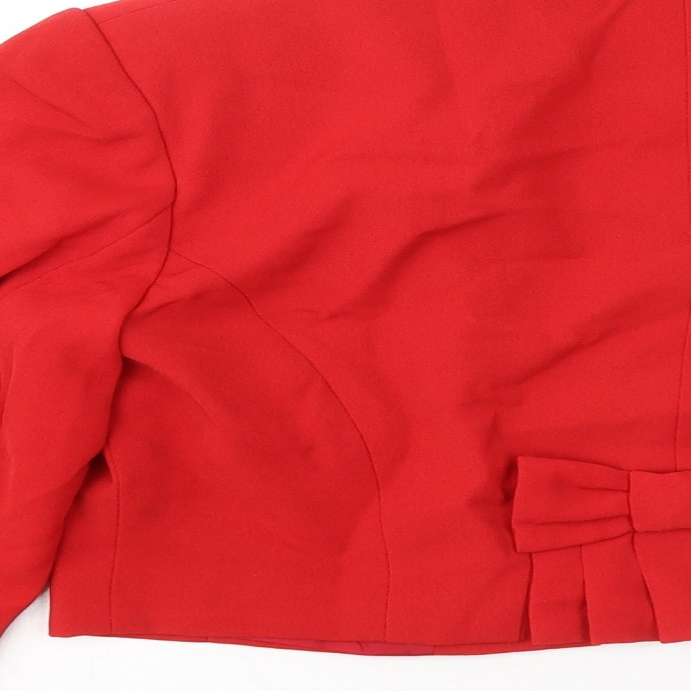 Roman Womens Red Jacket Blazer Size 12