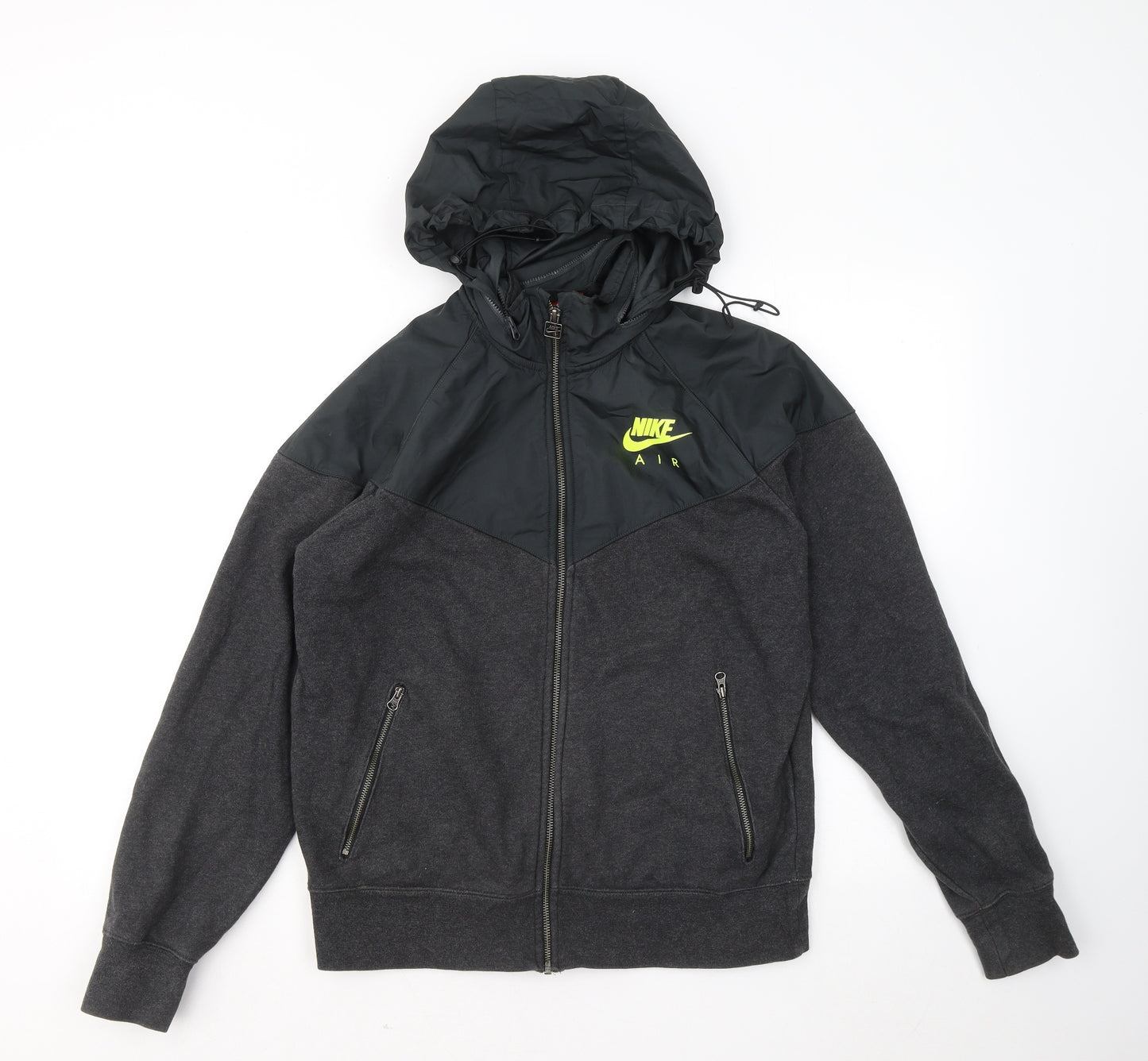 Nike Mens Grey Cotton Full Zip Hoodie Size M