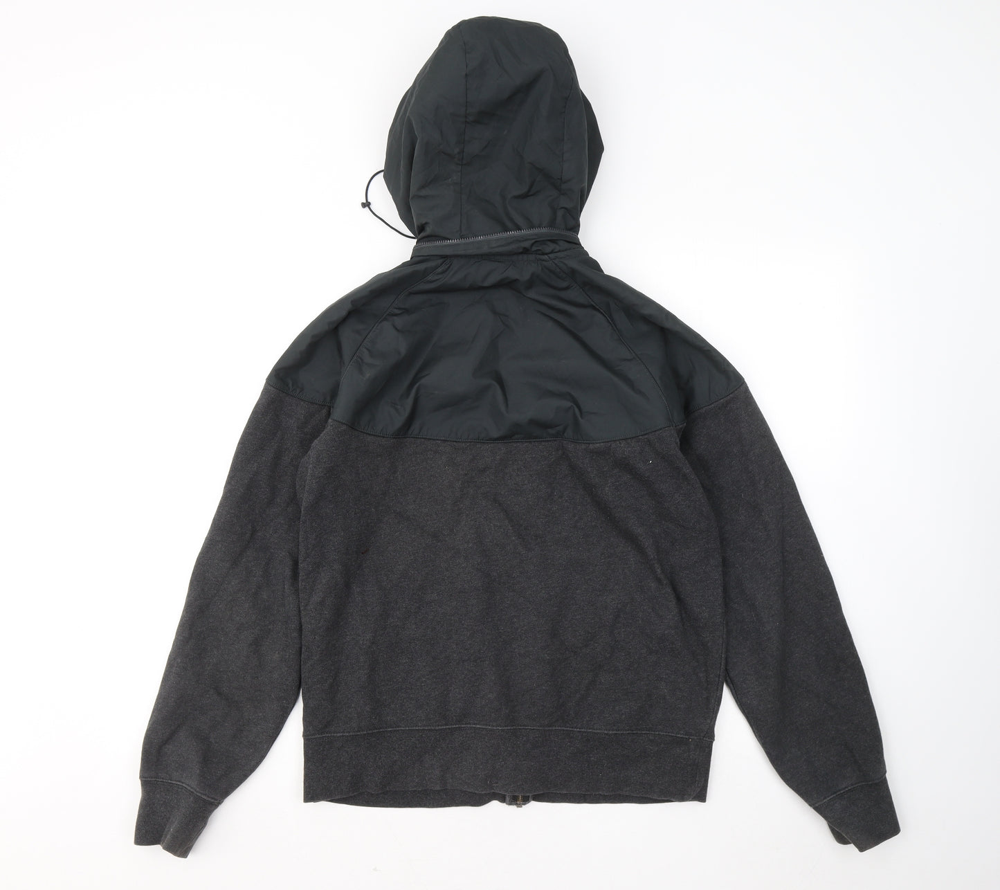 Nike Mens Grey Cotton Full Zip Hoodie Size M