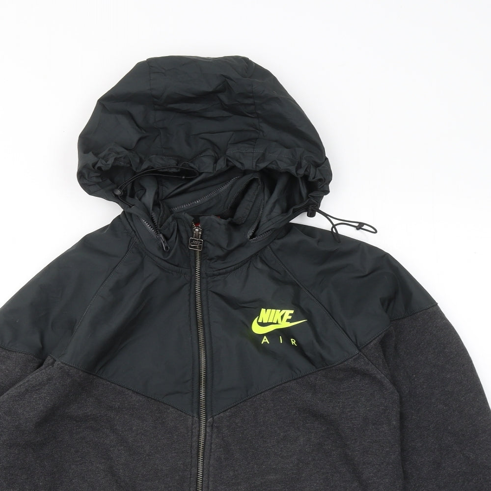 Nike Mens Grey Cotton Full Zip Hoodie Size M
