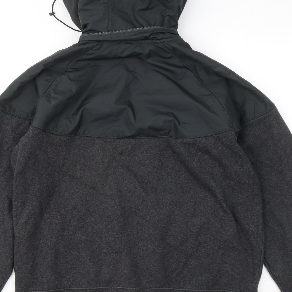 Nike Mens Grey Cotton Full Zip Hoodie Size M