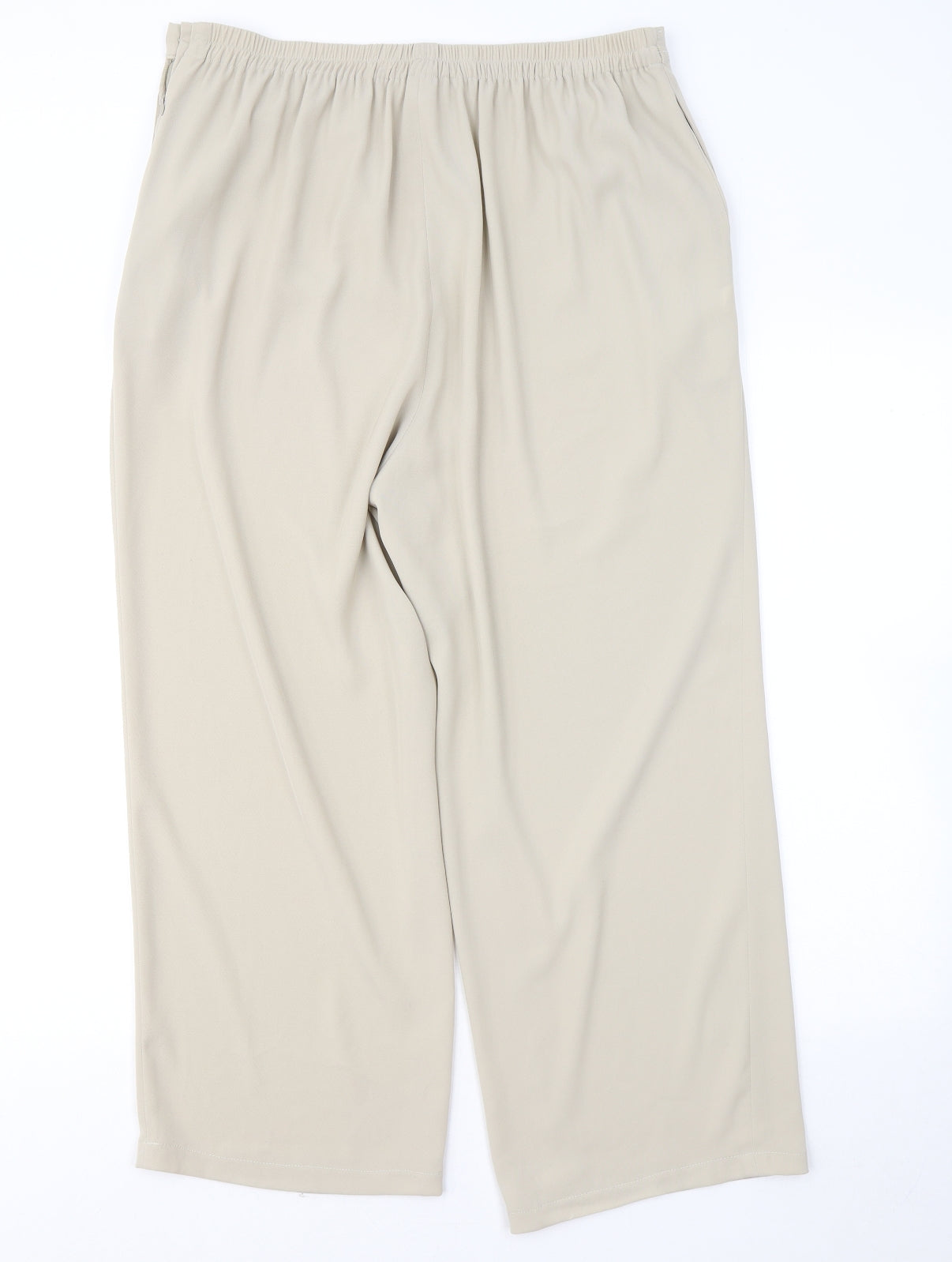 Platinum Womens Beige Polyester Trousers Size 18 L25 in Regular
