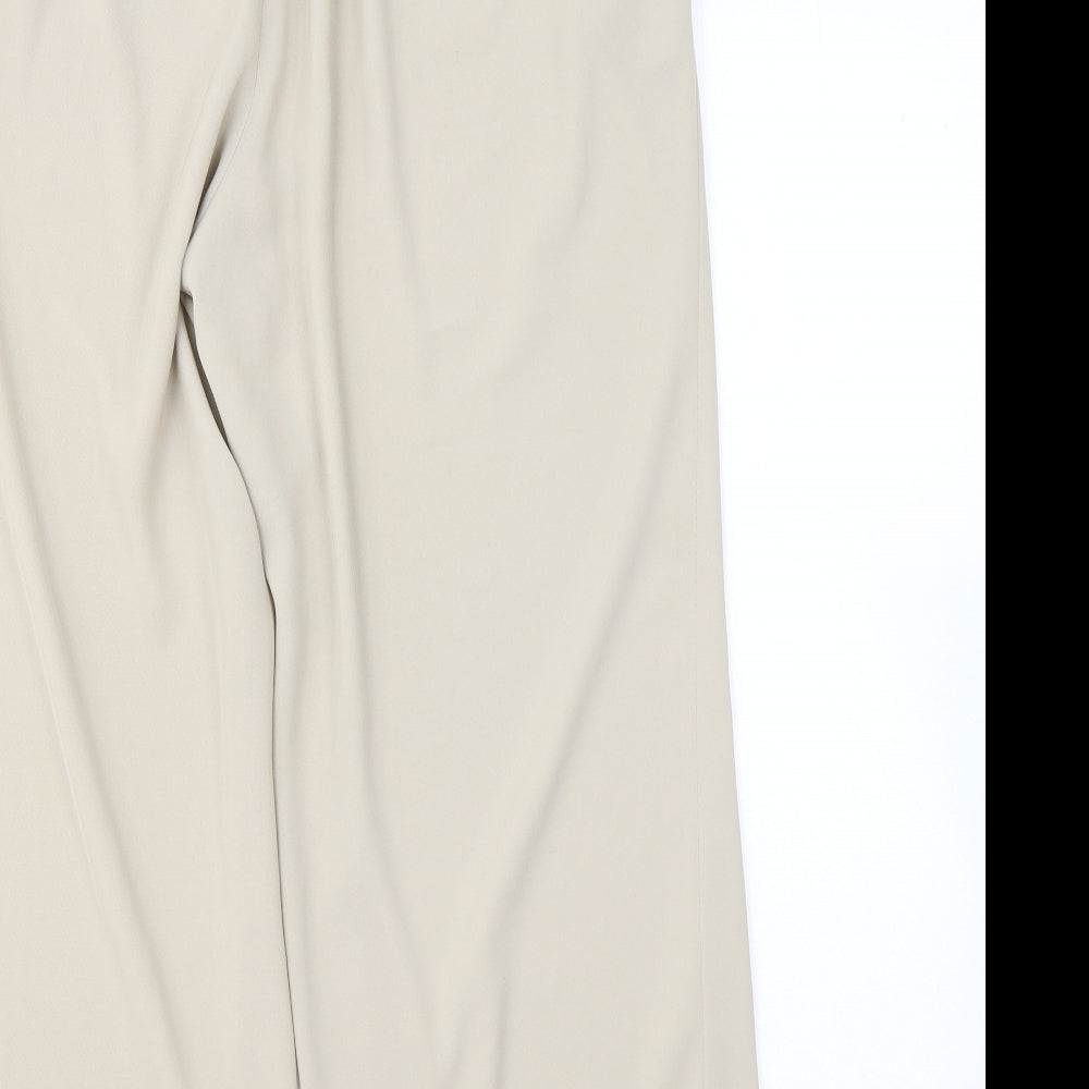 Platinum Womens Beige Polyester Trousers Size 18 L25 in Regular
