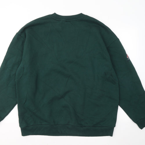 Superdry Mens Green Cotton Pullover Sweatshirt Size L - Tokyo City Harajuku