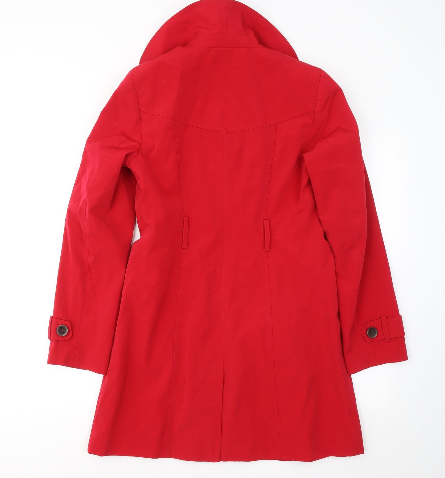 George Womens Red Trench Coat Coat Size 10