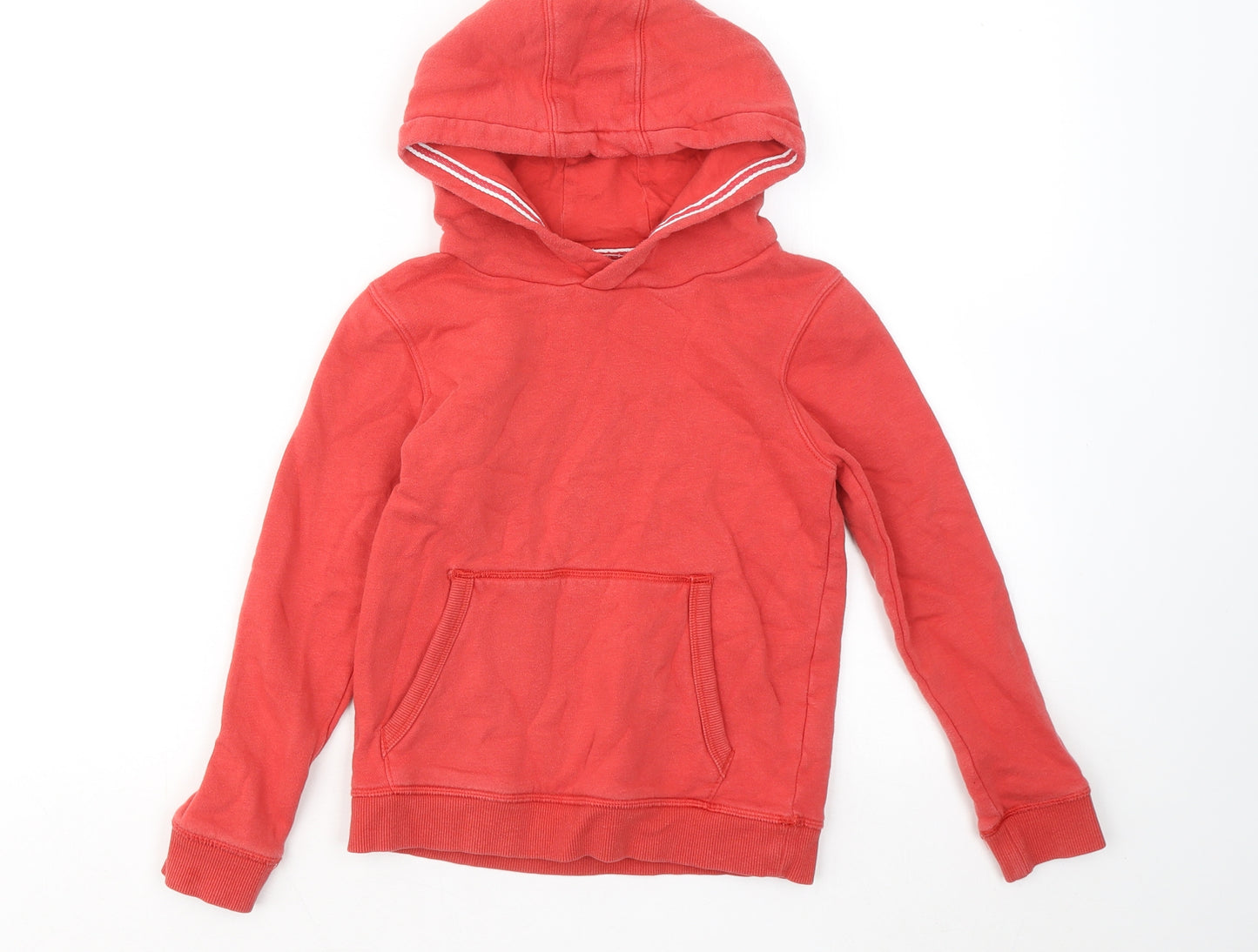 Marks and Spencer Boys Red Cotton Pullover Hoodie Size 6-7 Years