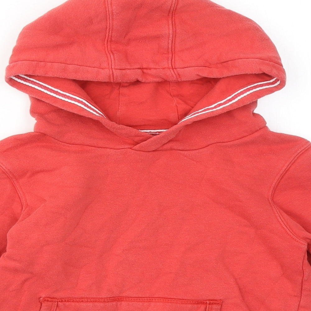Marks and Spencer Boys Red Cotton Pullover Hoodie Size 6-7 Years