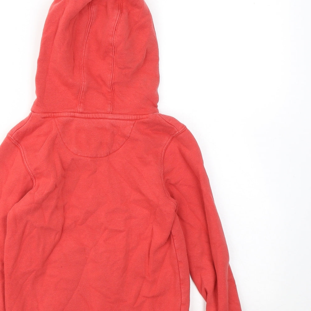 Marks and Spencer Boys Red Cotton Pullover Hoodie Size 6-7 Years