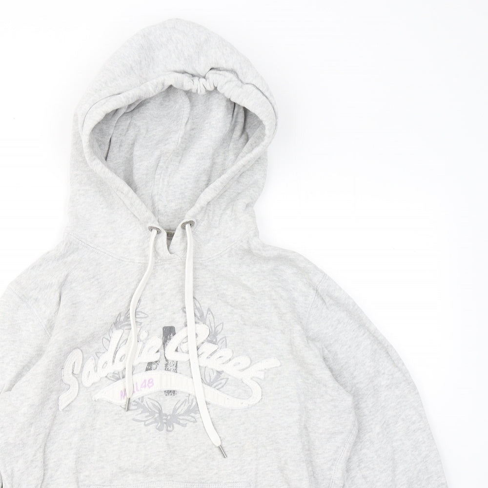 H&M Womens Grey Cotton Pullover Hoodie Size M - Sadie Creek