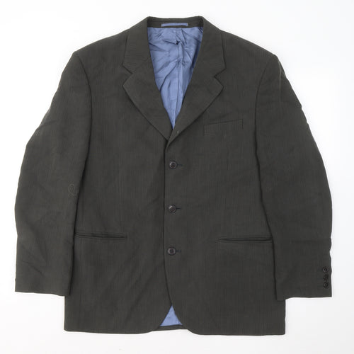 Sergio Rossi Mens Grey Lyocell Jacket Suit Jacket Size 40