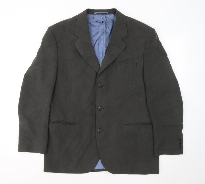 Sergio Rossi Mens Grey Lyocell Jacket Suit Jacket Size 40