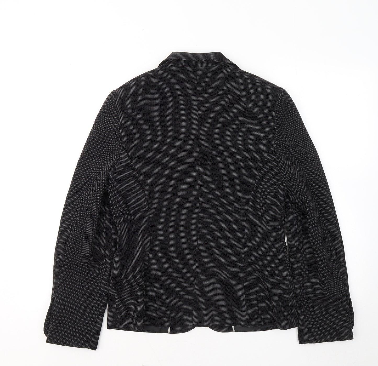 NEXT Womens Black Geometric Jacket Blazer Size 10