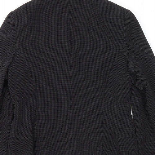 NEXT Womens Black Geometric Jacket Blazer Size 10