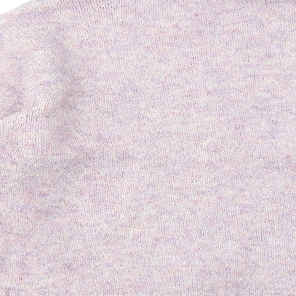 TU Womens Pink Mock Neck Polyester Pullover Jumper Size M