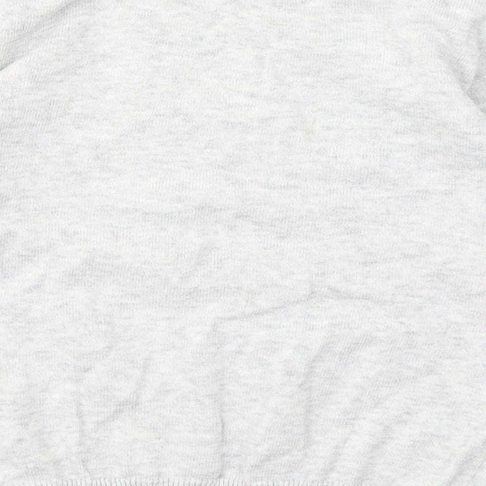 Young Dimension Girls Grey Round Neck Cotton Pullover Jumper Size 5-6 Years - Rabbit
