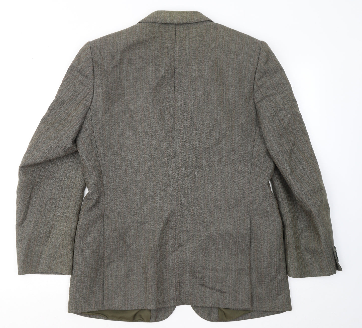 Grendale Mens Green Polyester Jacket Suit Jacket Size 40