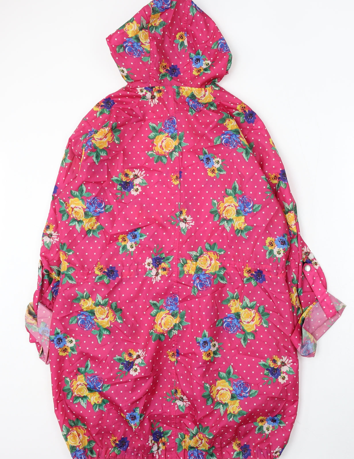 George Womens Pink Floral Jacket Coat Size 16 Zip