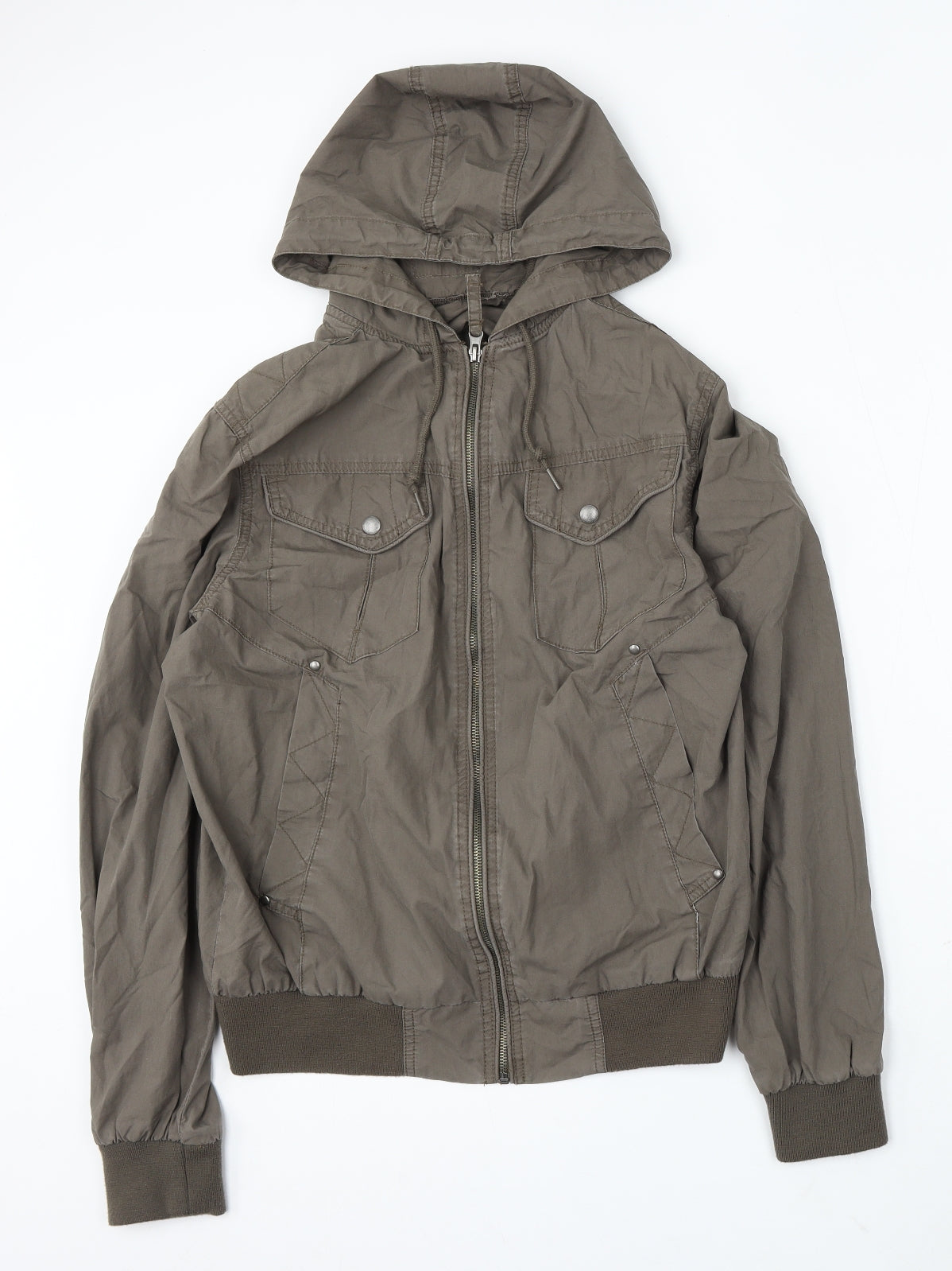 Topman Mens Green Jacket Size M Zip