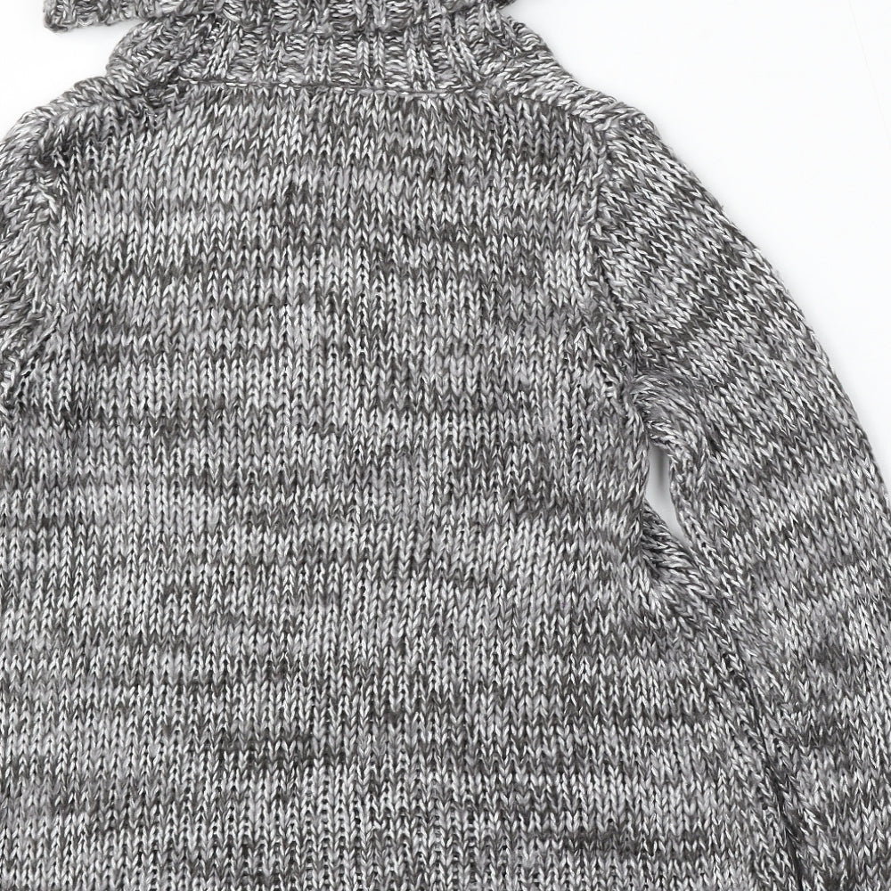 George Womens Grey Roll Neck Acrylic Pullover Jumper Size 12