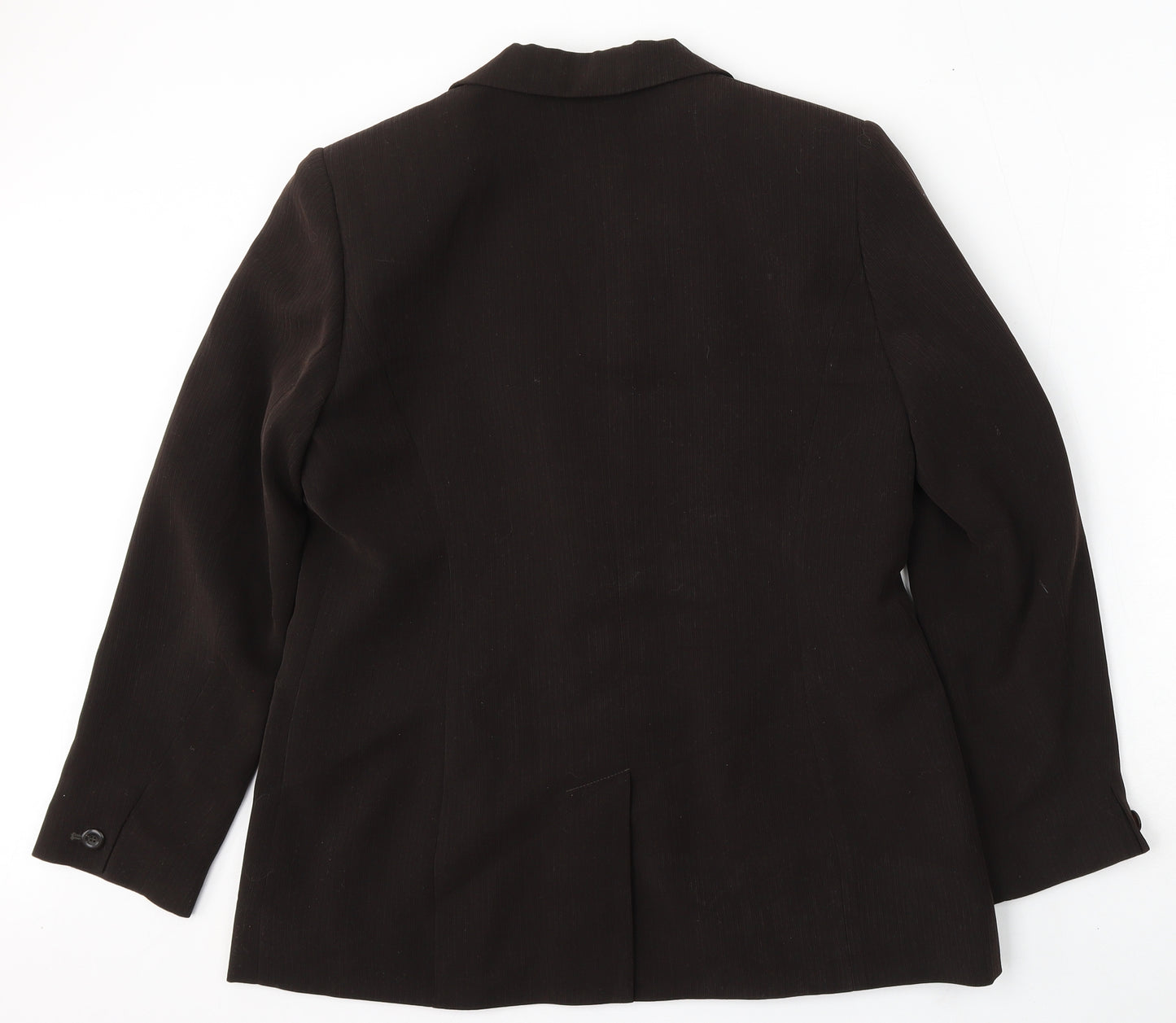 Country Casuals Womens Brown Polyester Jacket Suit Size 14
