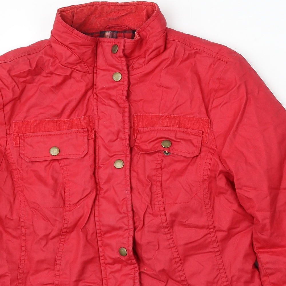 Papaya Womens Red Jacket Coat Size 12 Zip