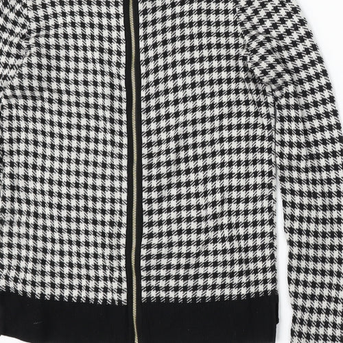 H&M Womens Multicoloured Round Neck Houndstooth Viscose Pullover Jumper Size S