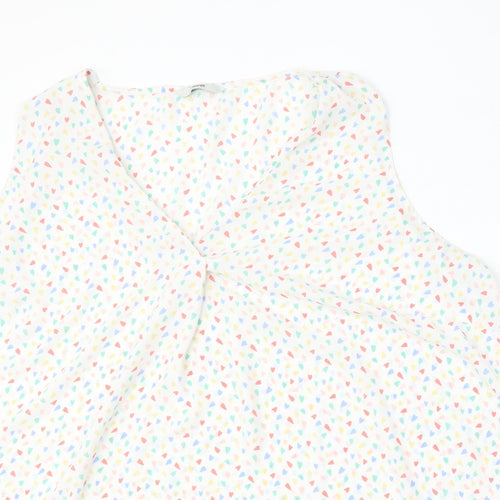 George Womens Multicoloured Geometric Viscose Basic Blouse Size XL Round Neck