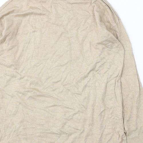 F&F Womens Beige Round Neck Viscose Pullover Jumper Size 10