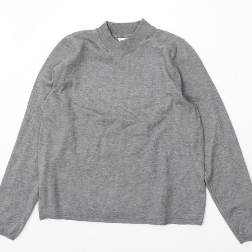 Primark Womens Grey Round Neck Polyester Pullover Jumper Size 10