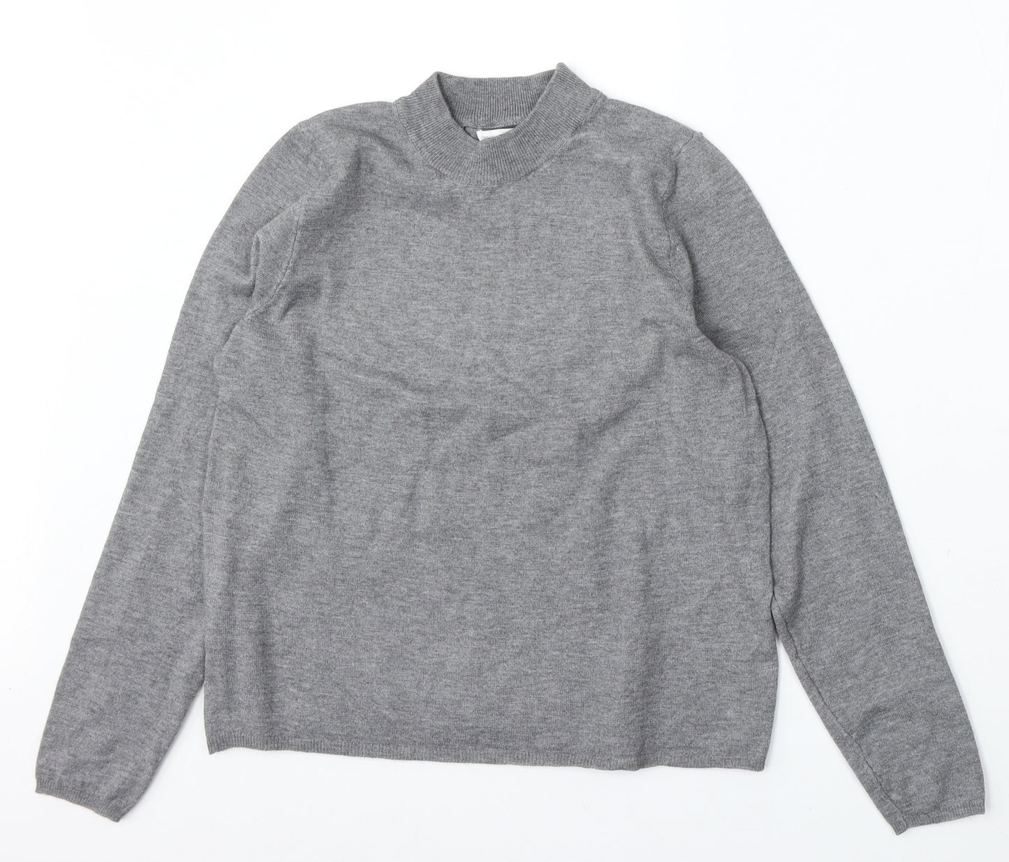 Primark Womens Grey Round Neck Polyester Pullover Jumper Size 10