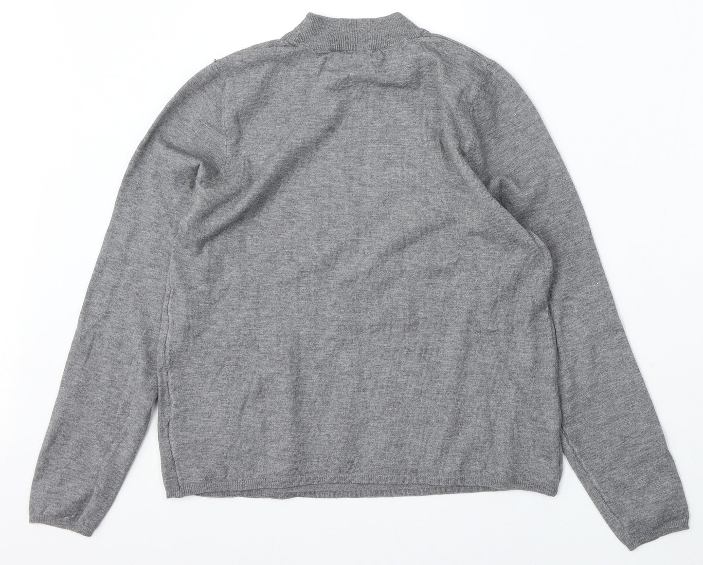 Primark Womens Grey Round Neck Polyester Pullover Jumper Size 10