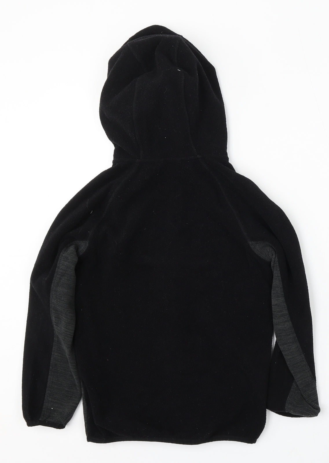 TU Boys Black Polyester Full Zip Hoodie Size 9 Years Zip