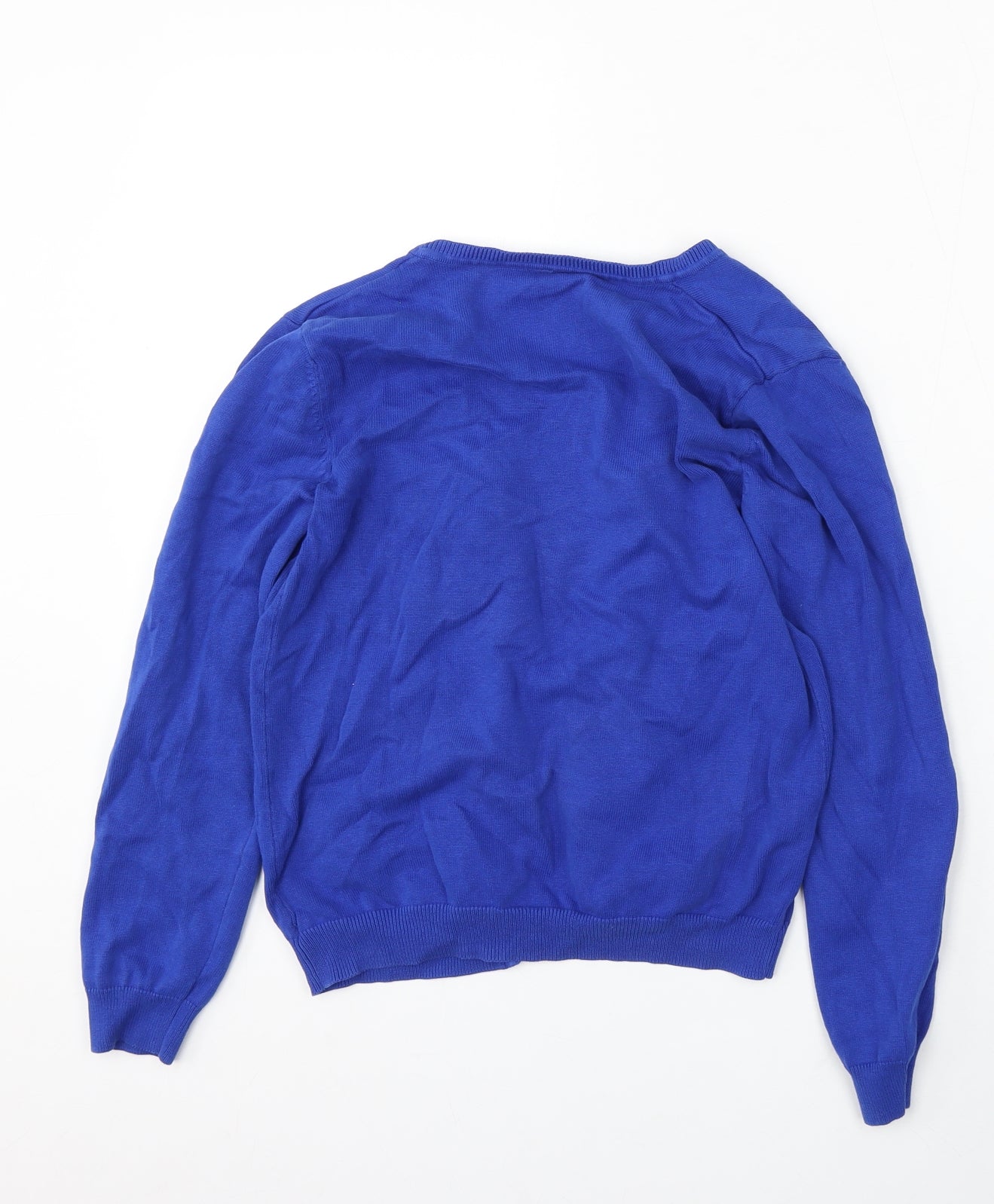 George Girls Blue V-Neck Cotton Cardigan Jumper Size 10-11 Years