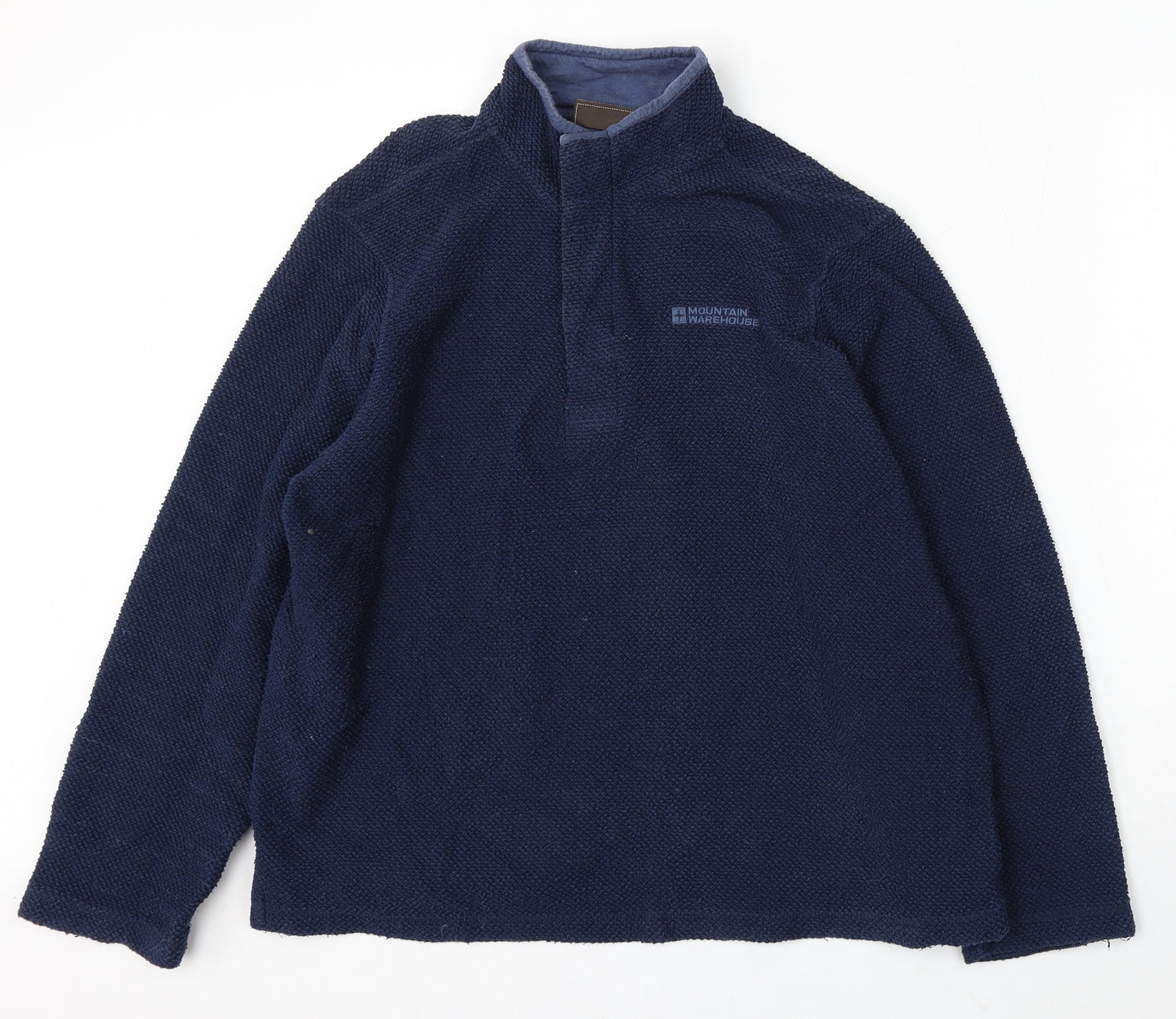 Mountain Warehouse Womens Blue Cotton Pullover Sweatshirt Size L Button