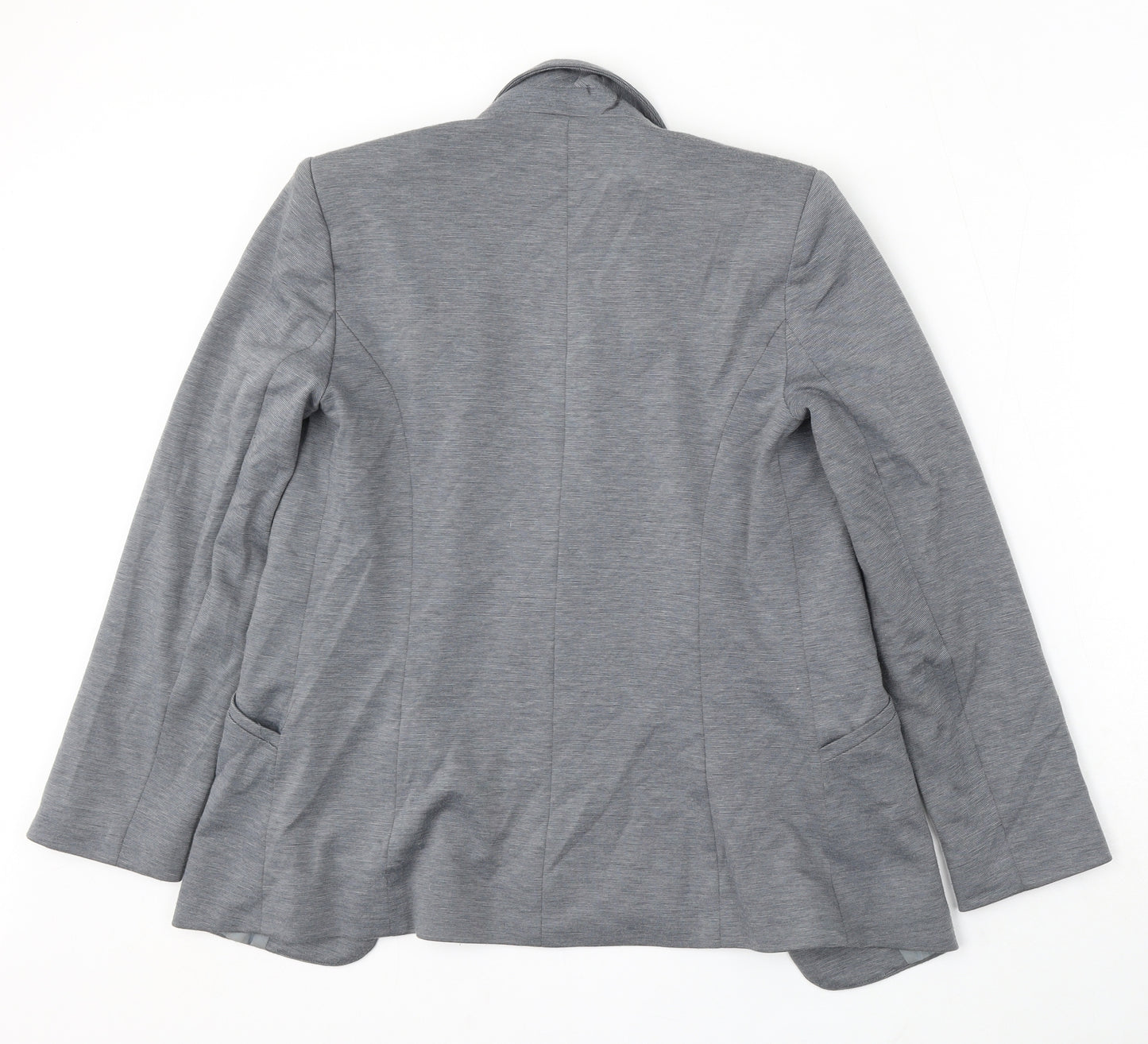 Oasis Womens Grey Polyester Jacket Suit Size 6