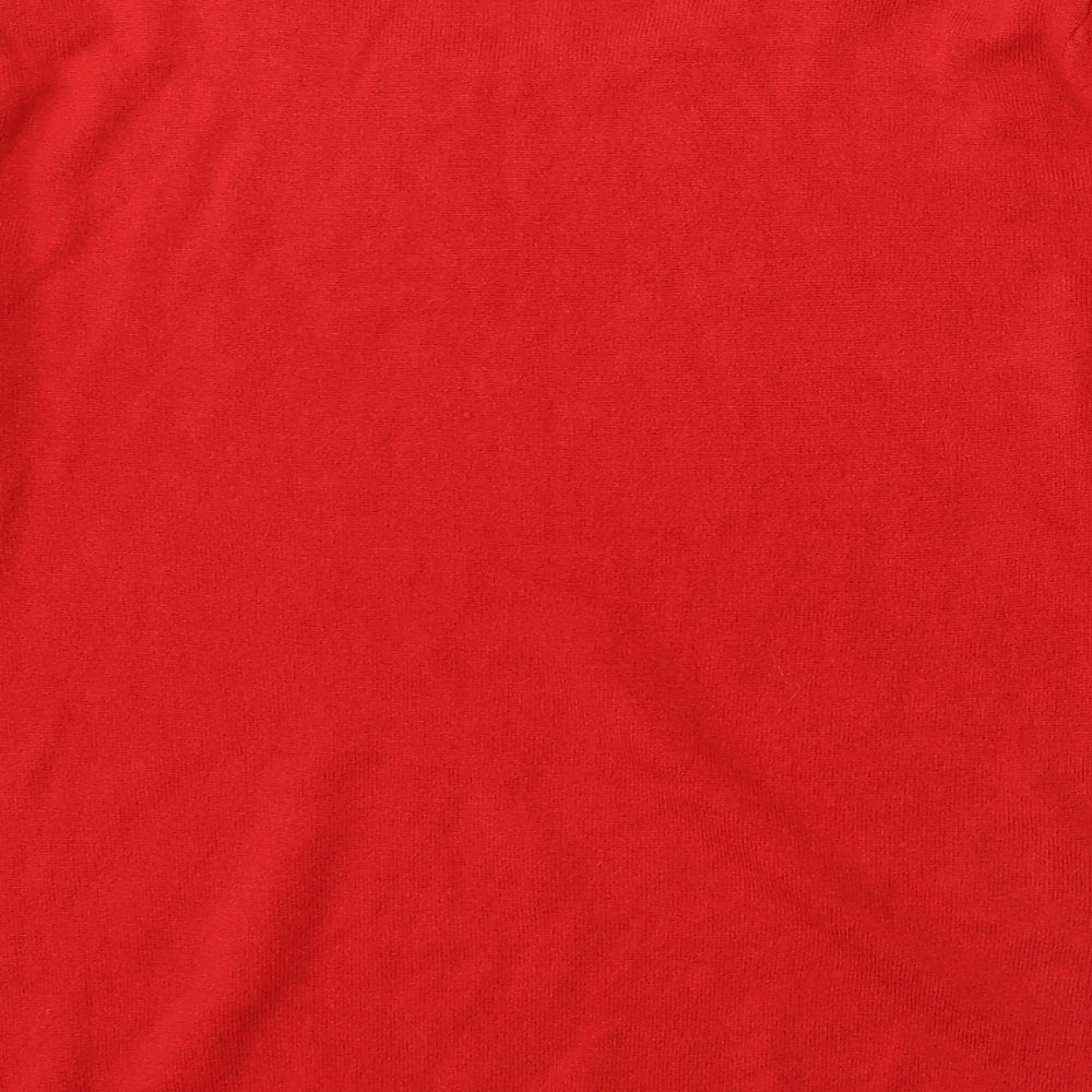 Atmosphere Womens Red Round Neck Acrylic Pullover Jumper Size 16