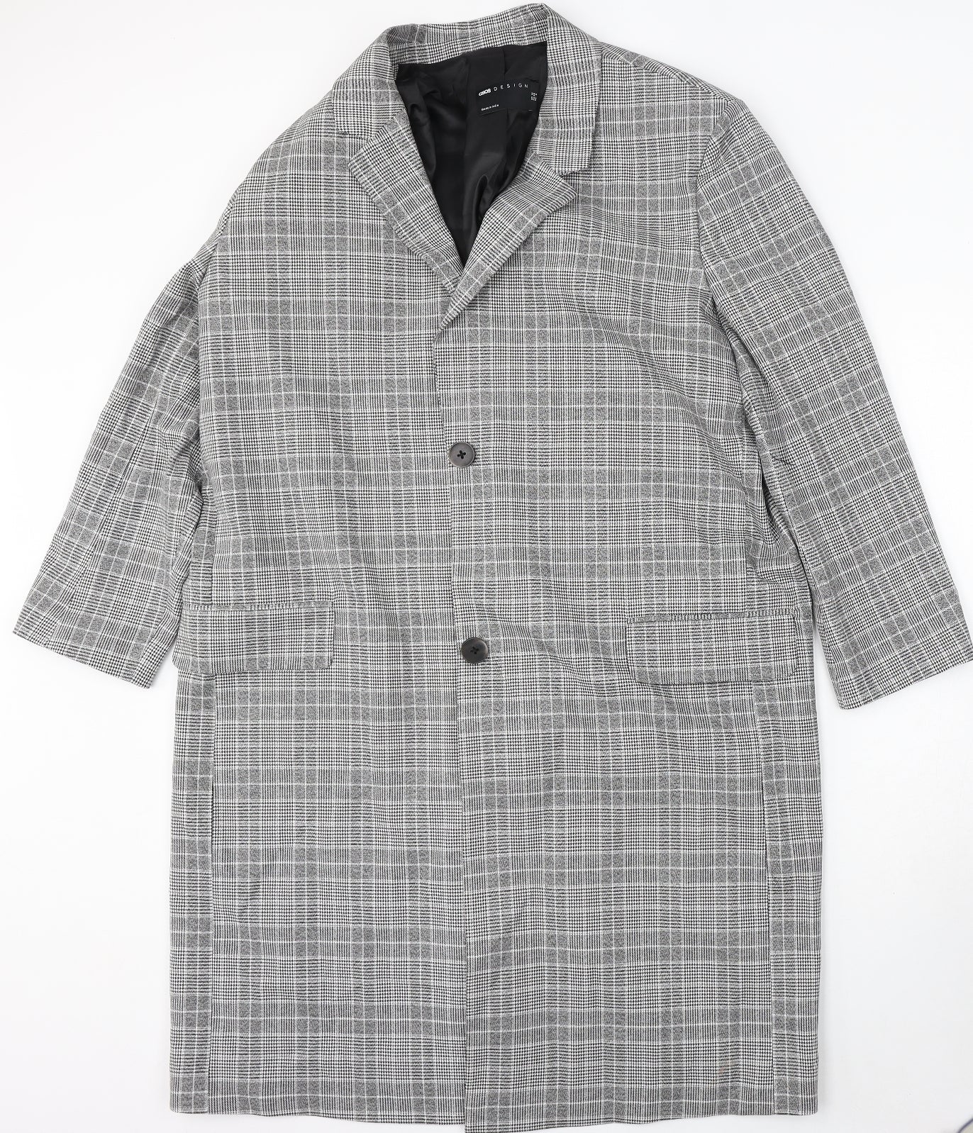 asos design Womens Multicoloured Plaid Jacket Coat Size 10