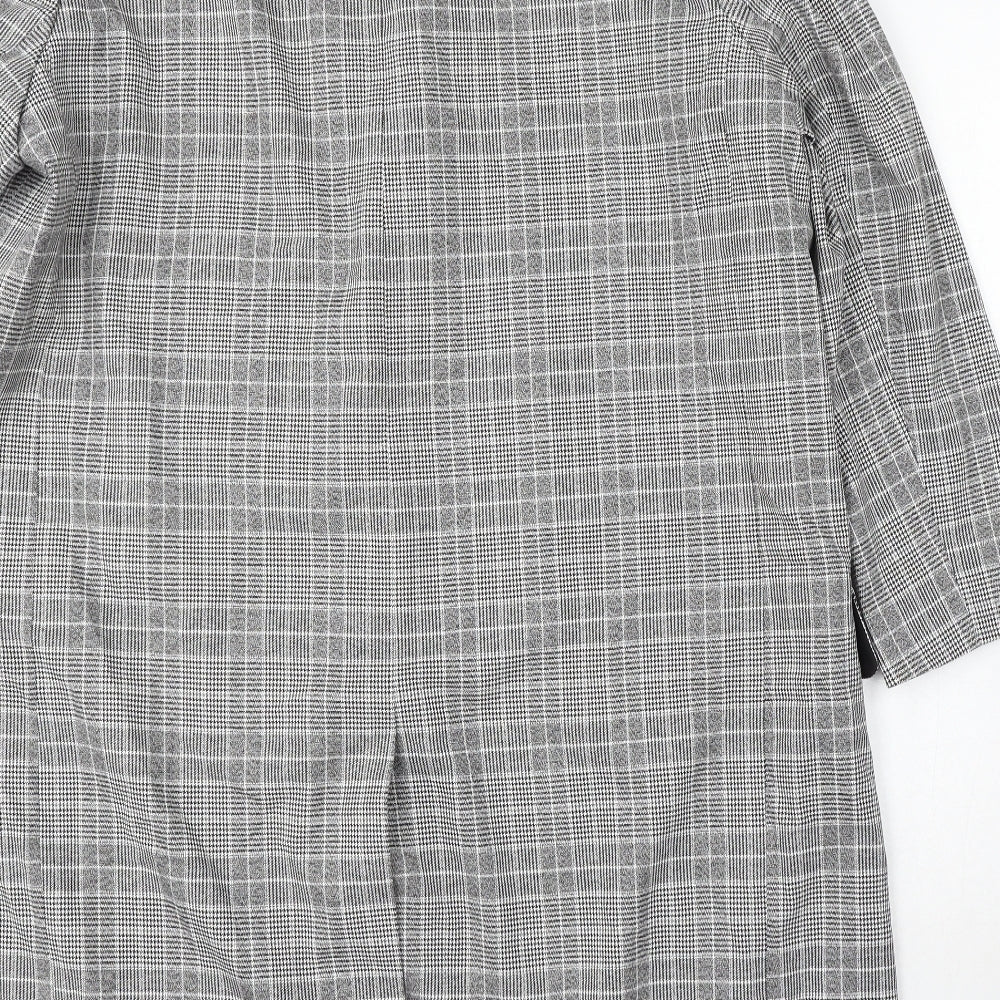 asos design Womens Multicoloured Plaid Jacket Coat Size 10