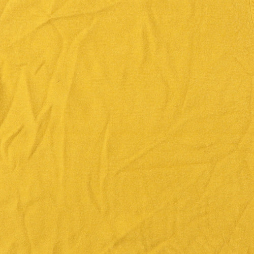 Marks and Spencer Womens Yellow Round Neck Acrylic Pullover Jumper Size 12