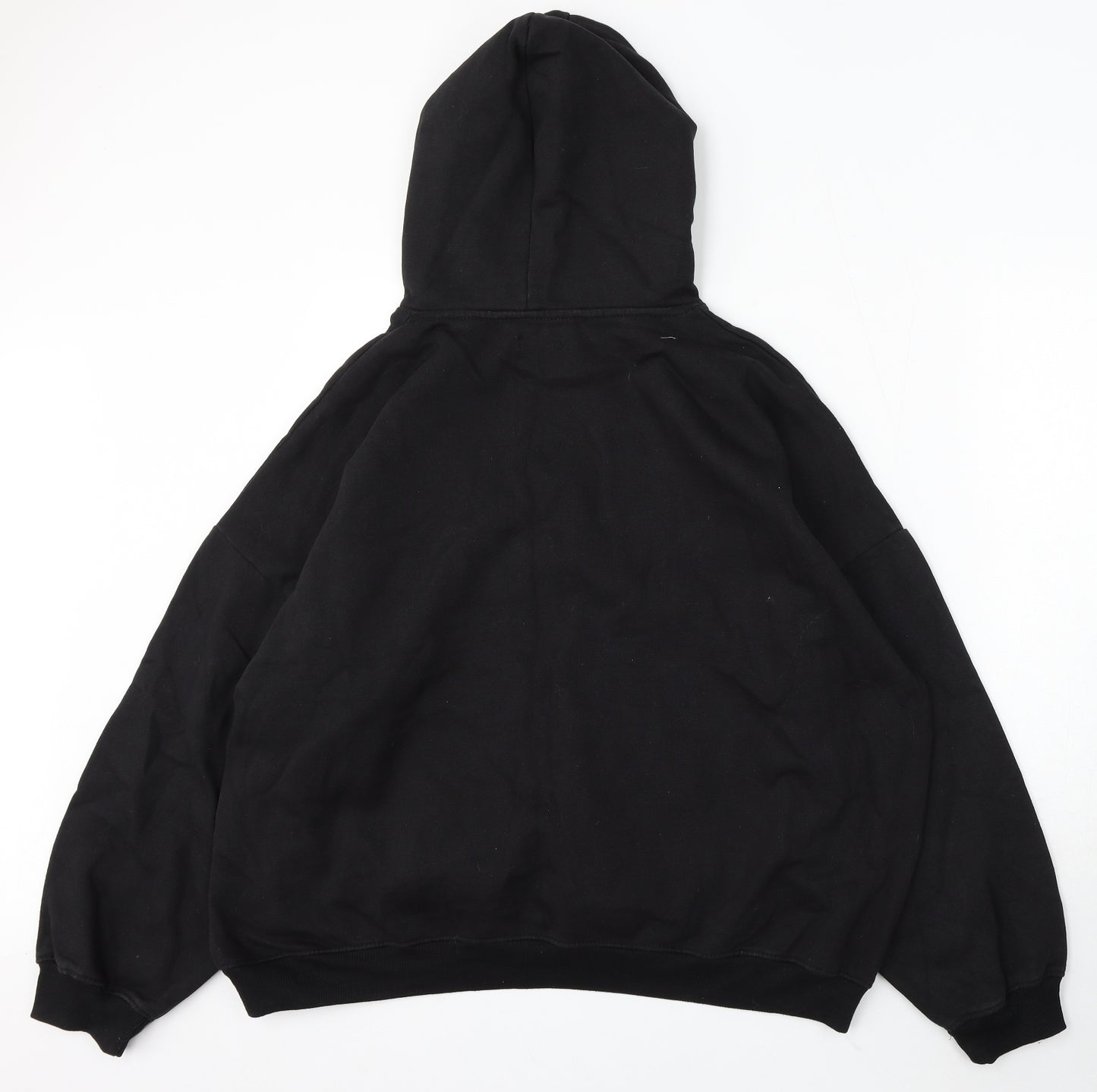 Boohoo Womens Black Cotton Pullover Hoodie Size L