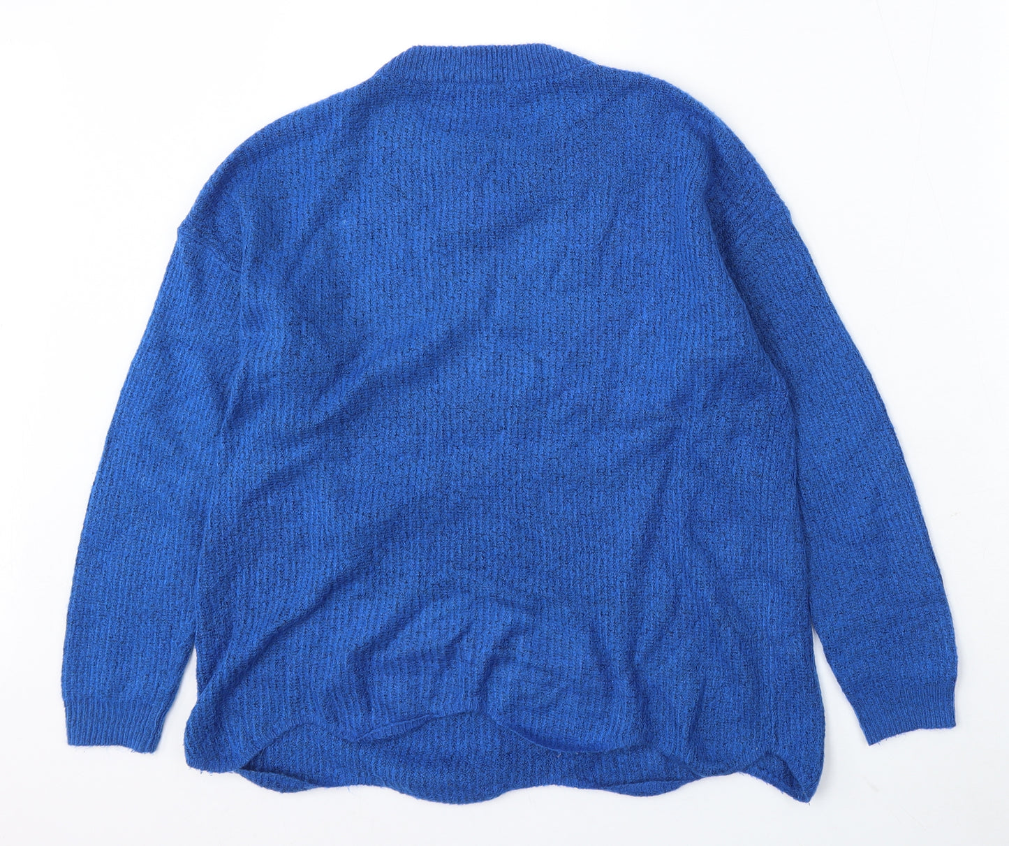 TU Womens Blue Round Neck Polyester Pullover Jumper Size 10