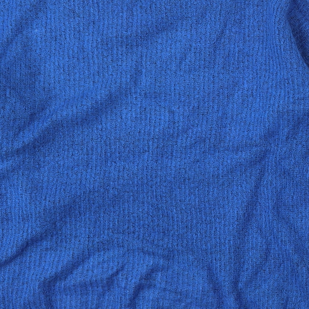 TU Womens Blue Round Neck Polyester Pullover Jumper Size 10